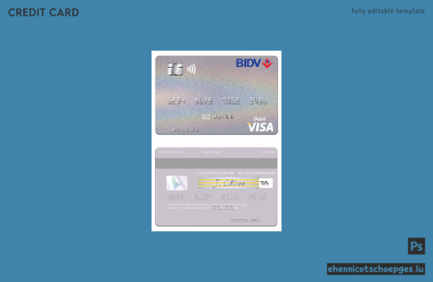 Beispielvorschau der vietnamesischen BIDV Visa-Debitkarte